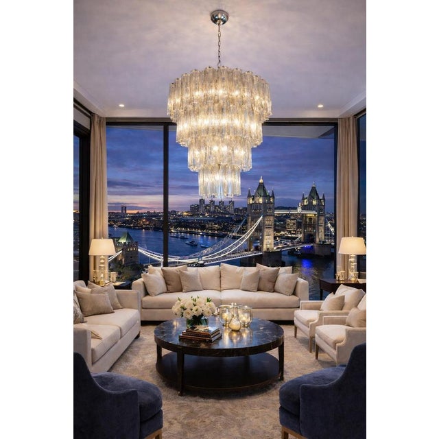 Italian Chandelier in Murano Glass, 1990 For Sale - Image 16 of 18