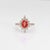 2020s 1.5Ct Padparadscha Sapphire Ring With Natural Diamond Accents: Solid 14k Gold, Size 6.75 For Sale - Image 5 of 10