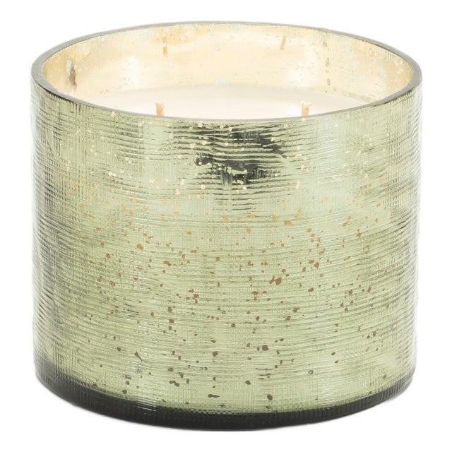 Fraiser Fir Scented Soy Candle with Etched Glass Holder 4"D For Sale