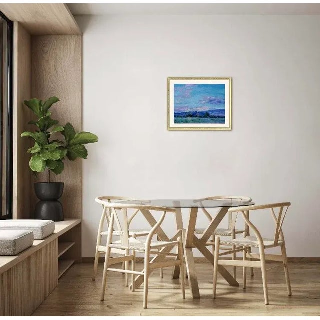 2020s Creamsicle Sky, Impressionist Oil Painting Landscape For Sale - Image 5 of 6