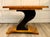 Art Deco Revival Burlwood Console Table With Sculptural Curved Base For Sale - Image 4 of 16