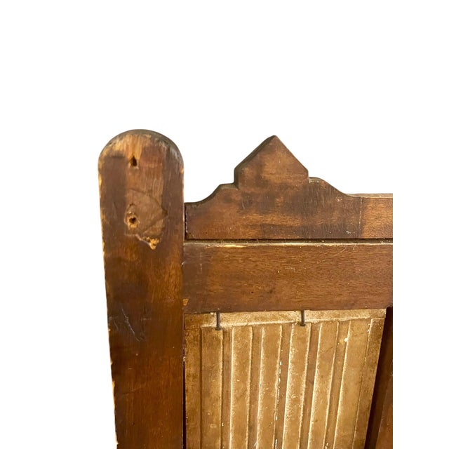 Antique English Walnut Mirrored Coat Hat Rack With Dutch Delft Blue and White Ceramic Tiles For Sale - Image 12 of 18