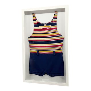 Super Rare Authentic Vintage Edwardian Swimsuit Framed For Sale