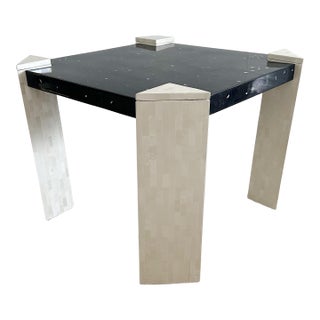 Game Table With Tessellated Bone and Inlayed Mother of Pearl Top, 1980s For Sale