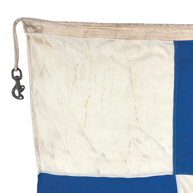 This oversize vintage signal flag is fully sewn from a soft synthetic cloth in bright colors, with a simlar look and feel...
