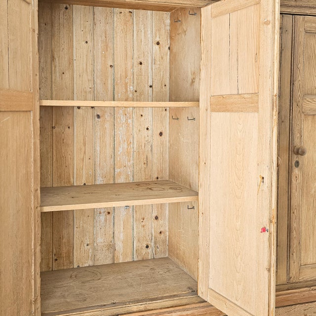 Monumental Antique English Pine Housekeeper’s Cupboard / Linen Press, Circa 1880 For Sale - Image 12 of 16