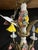Vintage Capodimonte-Style Porcelain Floral Six-Light Chandelier For Sale - Image 4 of 7