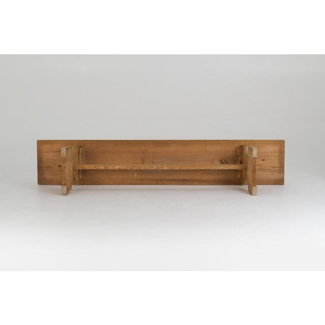 Mid-Century Brutalist Pine Benches, 1960s, Set of 2 For Sale - Image 6 of 14