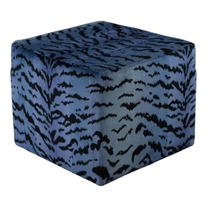 New Le Tigre Scalamandre Ottoman, Tiger Print Velvet Vanity Stool or Footstool
