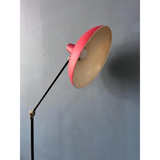 Vintage Red Anvia Floor Lamp by J.J.M. Hoogervorst For Sale - Image 11 of 13
