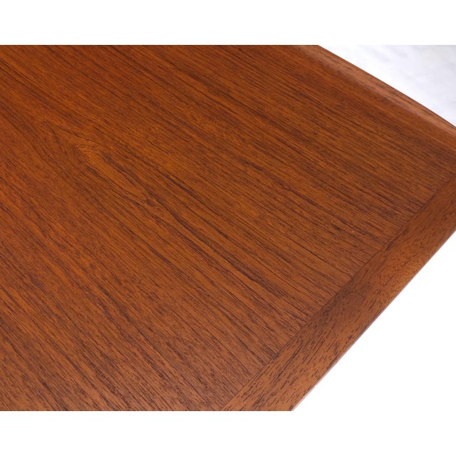 Pair of Danish Mid Century Modern Rolled Edges Side End Tables Stands Dowel Legs For Sale - Image 10 of 12