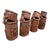 Chinese Antique Bamboo Hand Carved Basket Crab Decorative Brush Pots, Set of 4 For Sale