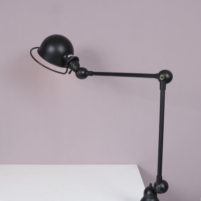 Vintage French Table Clamp Lamp in Black Metal, 1950s For Sale - Image 12 of 17