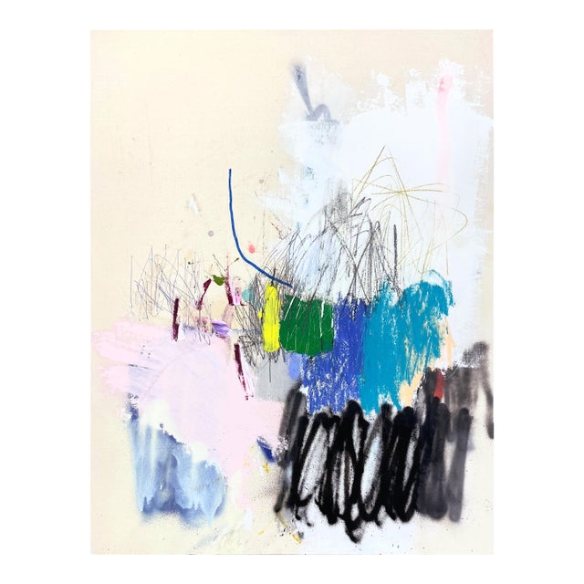 Contemporary Abstract Mixed Media on Canvas "Untitled 147_25" by Ludovic Dervillez For Sale