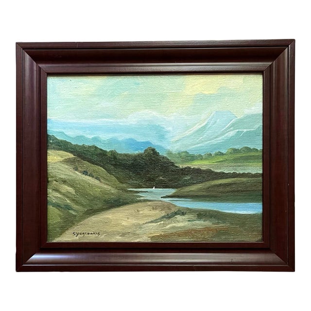 Oil Painting Titled Alone by Satori Gregorakis, Framed For Sale