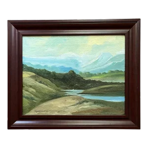 Oil Painting Titled Alone by Satori Gregorakis, Framed