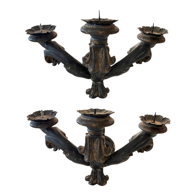 17th Century Italian Sconces or Appliques From Lucca For Sale