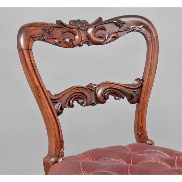 Wood Rosewood Dining Chairs, 1860s, Set of 6 For Sale - Image 7 of 13