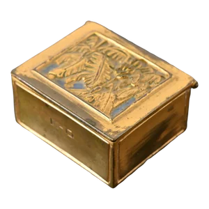 Tiffany Studios New York Bookmark Bronze Doré Stamp Box