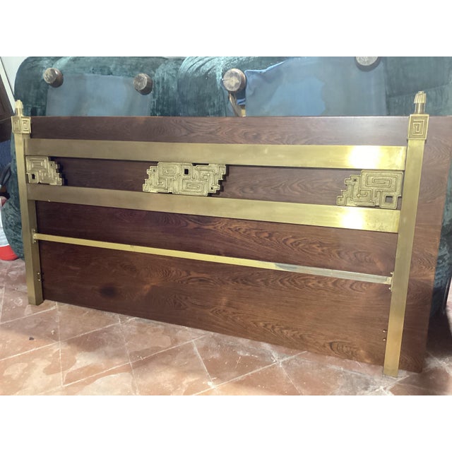 Bronze and Brass Double Bed attributed to Frigerio Desio, Italy, 1970s For Sale - Image 12 of 14