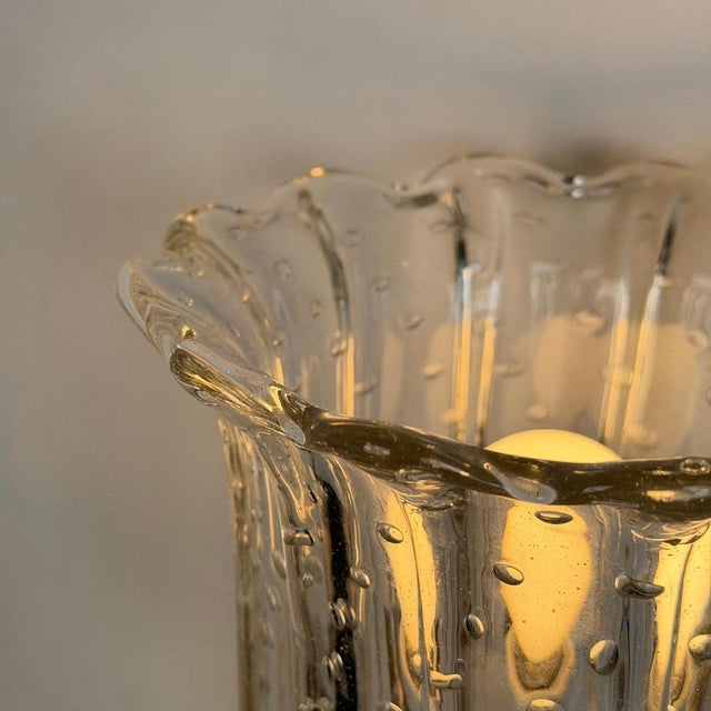 Art Deco Tulip Glass Wall Sconces by Ercole Barovier, 1940s, Set of 3 For Sale - Image 12 of 18