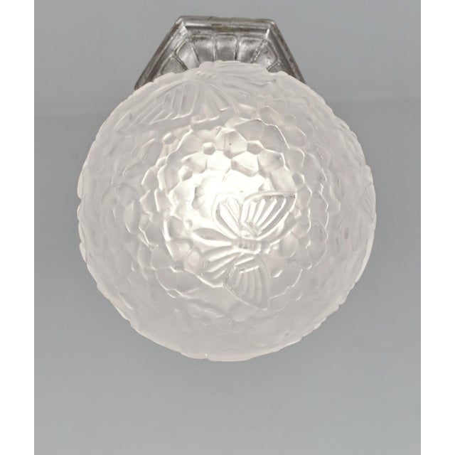 French Art Deco Flush Mount by Hettier & Vincent - 1930 France For Sale - Image 6 of 10