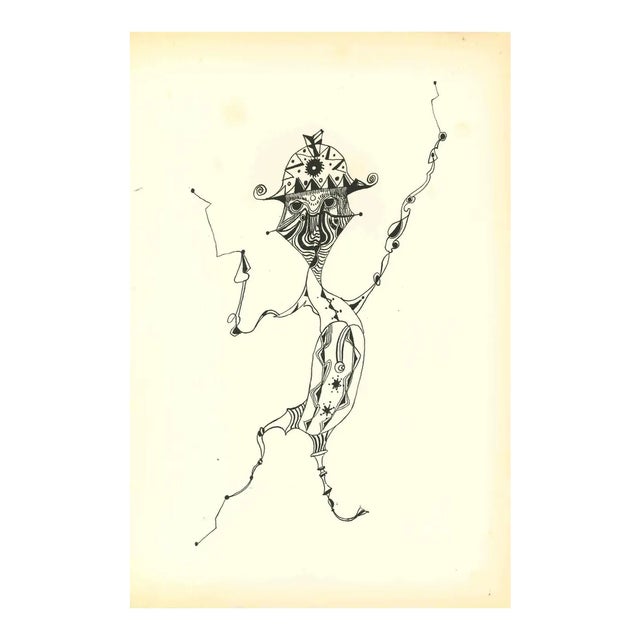 Bruno Capacci, Composition of Diodora, Original Lithograph, 1950s For Sale