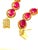 Bochic “Capri” Vintage Natural Ruby & Diamond Necklace & Earrings Set 18K Gold & Silver Elegant and Classic Italian style...