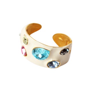Kenneth Jay Lane Multi Stone & Enamel Bracelet For Sale