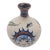 Mexican VTG Tonala Folk Art Pottery Vase Bottle Sun Face Hand Painted Mexico 9.5" For Sale - Image 3 of 10