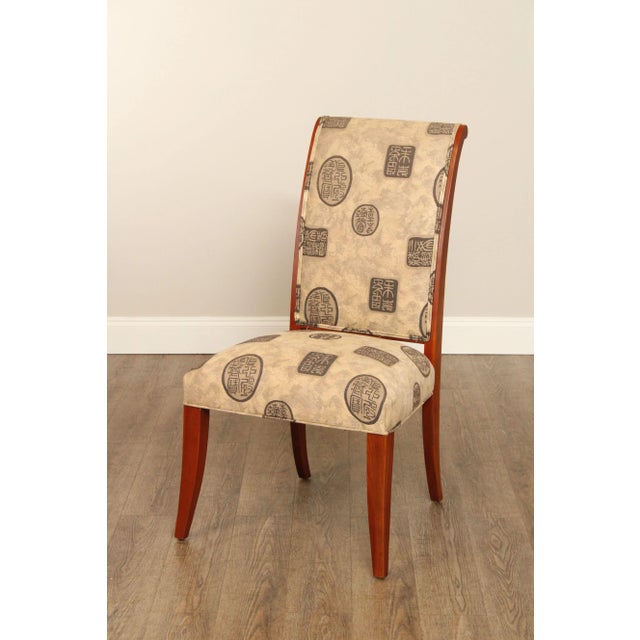 Wood Ethan Allen Transitional Style Set of Eight Cherry Dining Chairs For Sale - Image 7 of 12