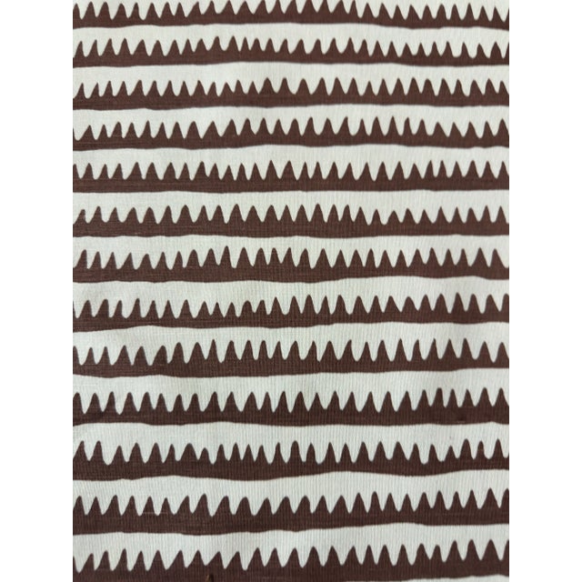 Schumacher 4 yards Corfu Hand Printed Stripe Brown Fabric 177973 Full Bloom Collection Pattern Name: Corfu Hand Printed...