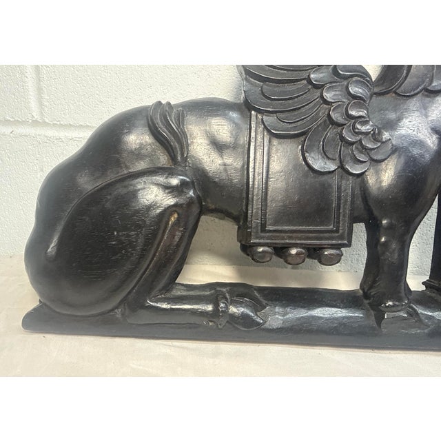 Antique 1800's Hand Carved Wood Architectural Salvage Sculpture Statue Pediment For Sale - Image 9 of 13