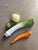 Vintage Late 20th Century Trompe L’Oeil Ceramic Leek, Carrot, Onion, Brussel Sprout Decorative Vegetables, Set of 4 For Sale - Image 4 of 5
