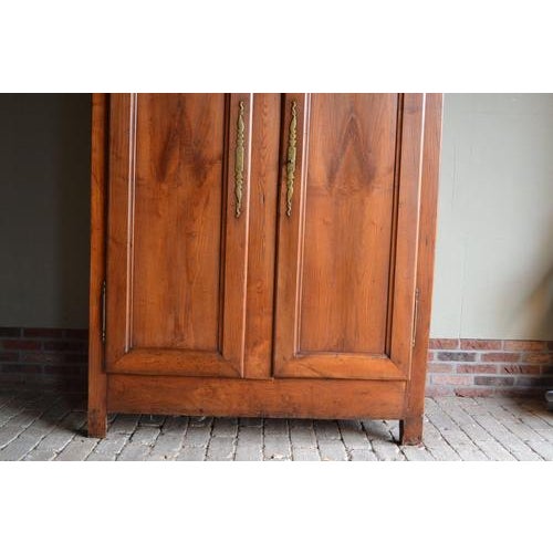 Antique Chestnut Wood Cabinet For Sale - Image 3 of 8