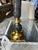 Mid-Century Modern Vintage Gold and Black Stone Table Lamp For Sale - Image 3 of 5