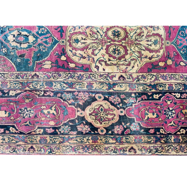 Persian Late 19th Century Persian Lavar Kirman Rug For Sale - Image 3 of 16