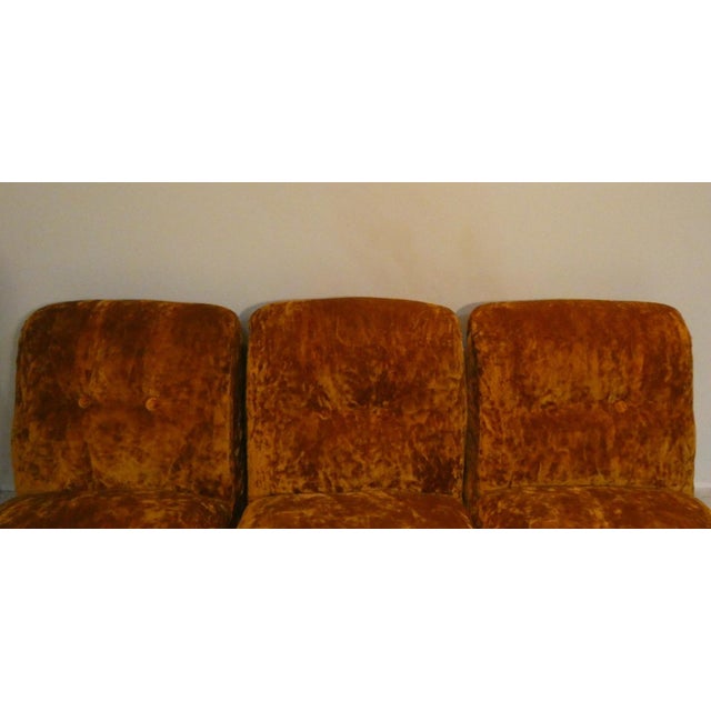 Modular 3-Seater Sofa in Steel and Velvet by Adriano Piazzesi, Italy, 1970s, Set of 3 For Sale - Image 14 of 15