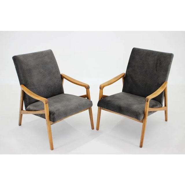 Beech Armchairs, Czechoslovakia, 1960s For Sale - Image 4 of 13