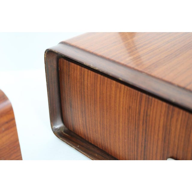 Italian Floating Bedside Tables in Rosewood by Silvio Cavatora, 1950s, Set of 2 For Sale - Image 13 of 18