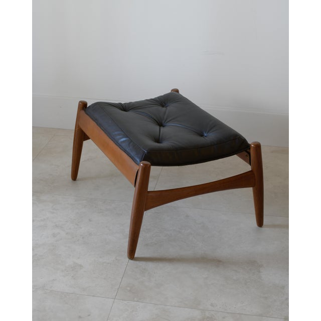 Attributed Liceu De Artes E Oficios Cognac Leather Lounge Chair and Ottoman, Brazil 1960s For Sale - Image 16 of 16