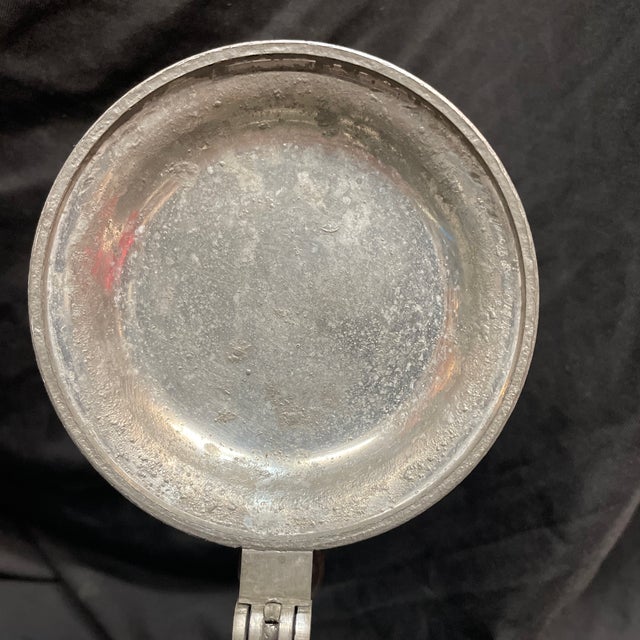 Beige An Antique German Beer Stein With Ornamented Pewter Lid. For Sale - Image 8 of 12