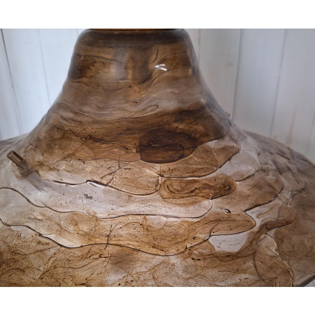 Wood Vintage Height-Adjustable Ceiling Lamp with Plastic Shade from Cristallux, 1980s For Sale - Image 7 of 9