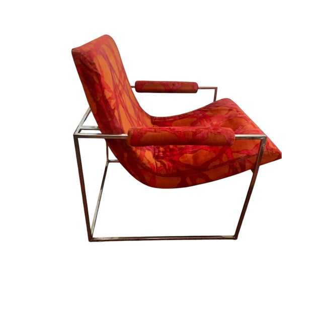 Milo Baughman for Thayer Coggin Red Mid Century Scoop Chair After Milo Baughman for Thayer Coggin For Sale - Image 4 of 8
