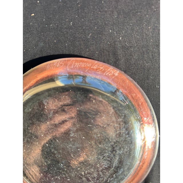Glass Vintage Annieglass Roman Antique Appetizer Plates – 24k Gold Rim – Signed 1980s (Set of 4) For Sale - Image 7 of 8