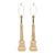 Vintage Maison Bagues Glass Table Lamps With Gold Inclusions and Brass, Pair Of, 1940's For Sale
