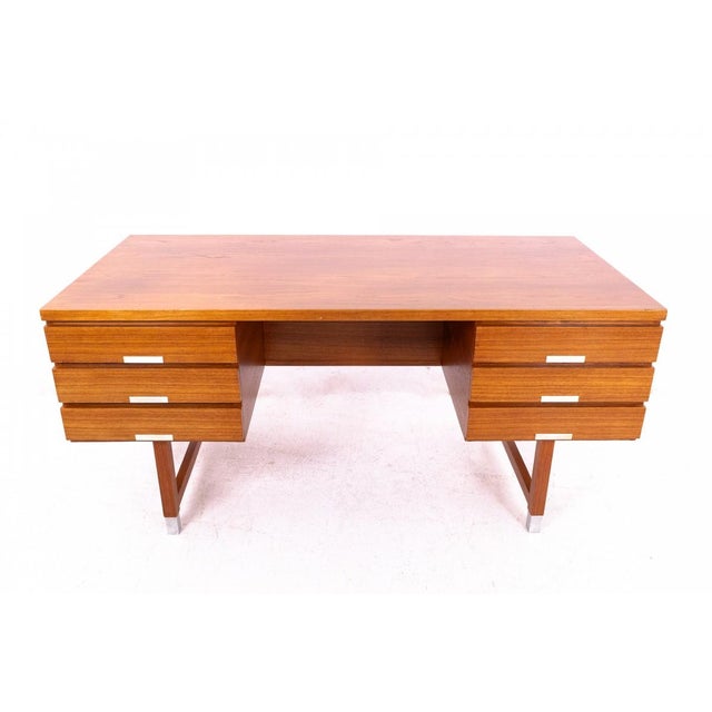 Mid-Century Modern Teak Desk from Eigil Petersens Mobelfabrik, Denmark, 1960s For Sale - Image 3 of 18