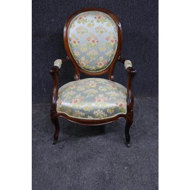 Victorian Rosewood Gentleman's Chair For Sale - Image 10 of 10