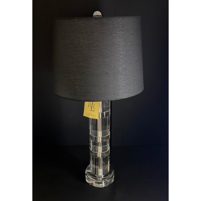 Striking crystal lamp in Ralph Lauren’s classic faceted-column design. This table lamp is a testament to RL’s refinement...