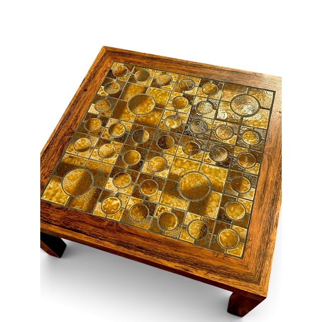 Mid-Century Modern Mid Century Modern Danish Centrum Mobler Tile Top Rosewood Coffee Table For Sale - Image 3 of 6